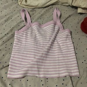 Old navy purple striped cropped tank